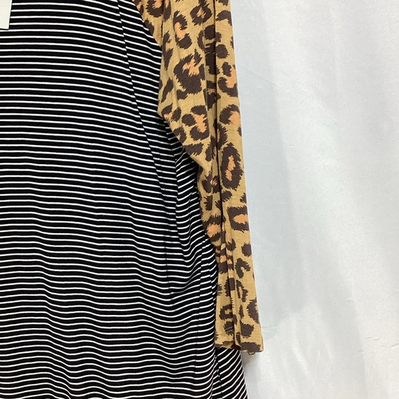 NWT Maurice’s 24/7 Large Leopard Print and Stripe Long Sleeve Top - Picture 3 of 8